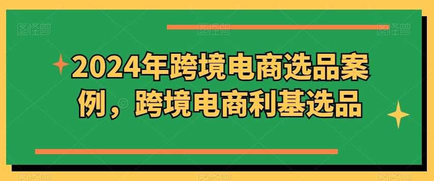 2024年跨境电商选品案例，跨境电商利基选品（更新11月）-网亿资源平台