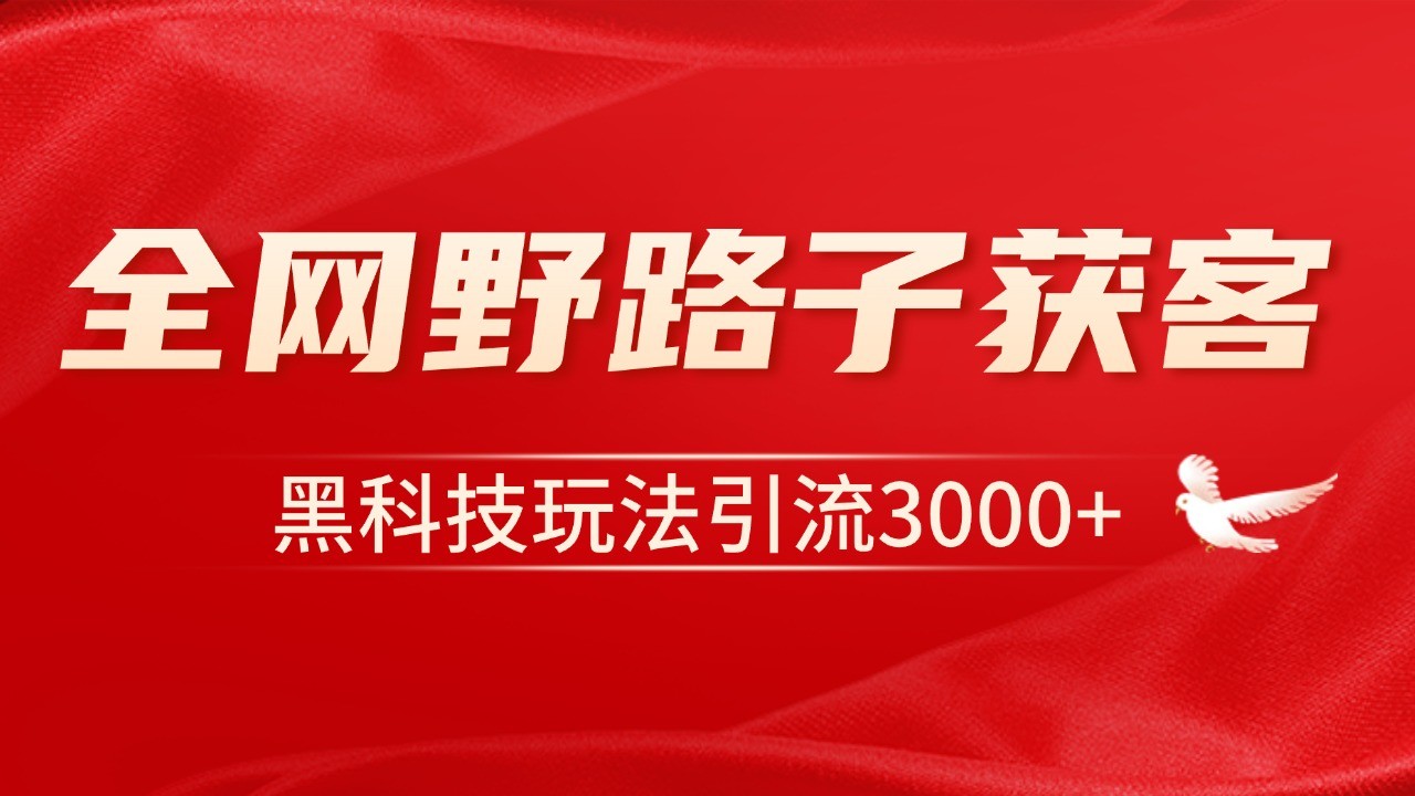 电商引流获客野路子全平台暴力截流获客日引500+-邪修侠 - 演示