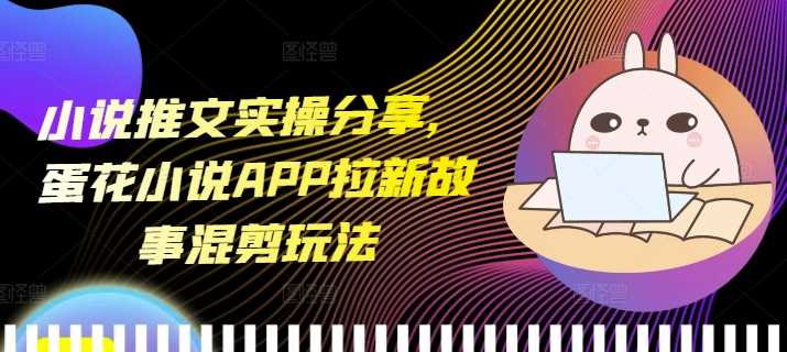 小说推文实操分享，蛋花小说APP拉新故事混剪玩法-皓哥创业笔记