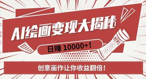 AI梦境绘画致富秘籍，复制粘贴，新手也能快速掌握，创意画作让你收益翻倍-皓哥创业笔记