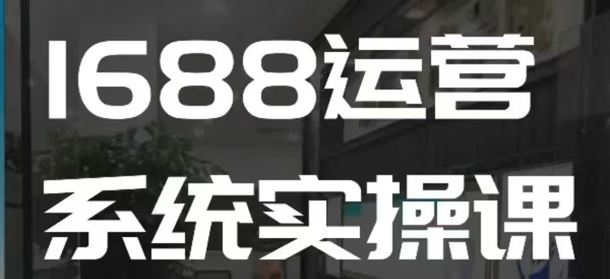 1688高阶运营系统实操课，快速掌握1688店铺运营的核心玩法-皓哥创业笔记