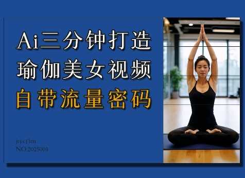 Ai3分钟打造瑜伽美女视频，自带流量密码-皓哥创业笔记