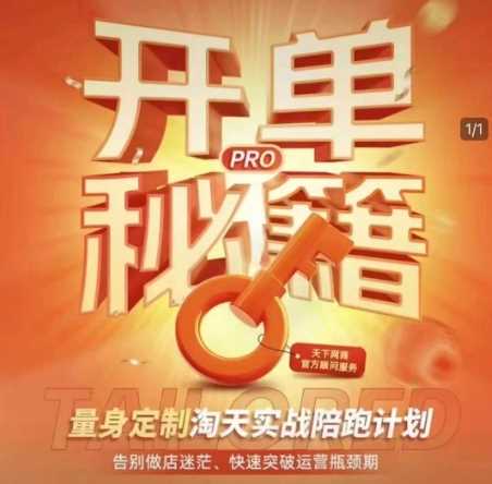 淘宝开单秘籍PRO，量身定制淘天实战陪跑计划，告别做店迷茫、快速突破运营瓶颈期-皓哥创业笔记