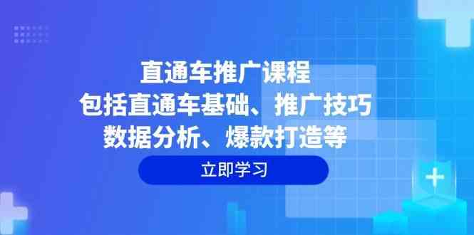 直通车推广课程：包括直通车基础、推广技巧、数据分析、爆款打造等-网亿资源平台