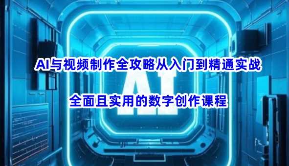 AI与视频制作全攻略从入门到精通实战，全面且实用的数字创作课程（更新3月）-网亿资源平台