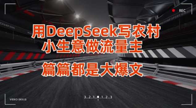 用DeepSeek写小生意做流量主，篇篇都是大爆文-网亿资源平台