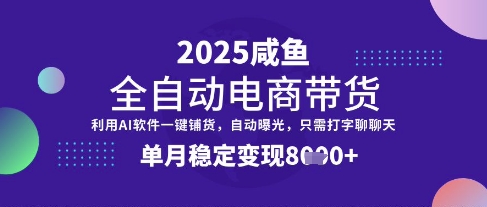 全网首发【闲鱼全自动电商带货】三年磨一剑，一朝露锋芒，单月稳定变现8k+【揭秘】-网亿资源平台