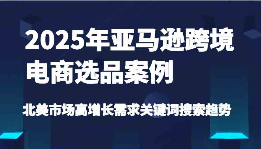 2025年亚马逊跨境电商选品案例-北美市场高增长需求关键词搜索趋势（更新)-网亿资源平台