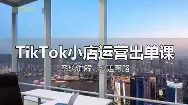 TikTok小店运营出单课，从开店选品、运营出单、发货回款，进行全流程讲解-网亿资源平台