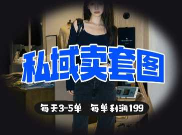 私域卖套图每天3-5单，每单利润99-网亿资源平台