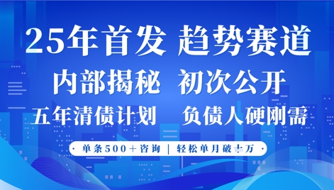 2025年首次公开，真正的事业型赛道，客咨不断，单月轻松破W-网亿资源平台