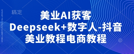 美业AI获客Deepseek+数字人-抖音美业教程电商教程-网亿资源平台