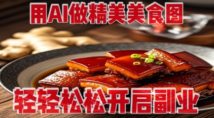 用AI做精美美食图，无需专业设备拍摄，轻轻松松开启副业-网亿资源平台