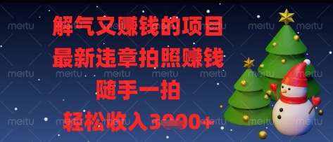 解气又挣钱的项目，最新违章拍照挣钱，随手一拍，轻松收入多张【揭秘】-网亿资源平台