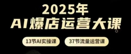 2025年AI爆店运营大课，13节AI实操课+37节流量运营课-网亿资源平台