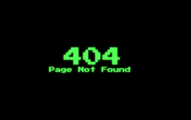 HTML黑色大气绿色发光字404错误页模板-网亿资源平台