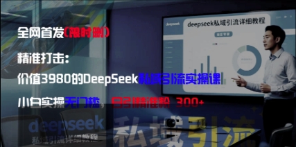 精准打击：价值3980的DeepSeek私域引流实操课，小白实操无门槛，日引精准粉300+-网亿资源平台