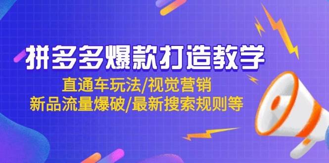 （14681期）拼多多爆款打造教学：直通车玩法/视觉营销/新品流量爆破/最新搜索规则等-网亿资源平台