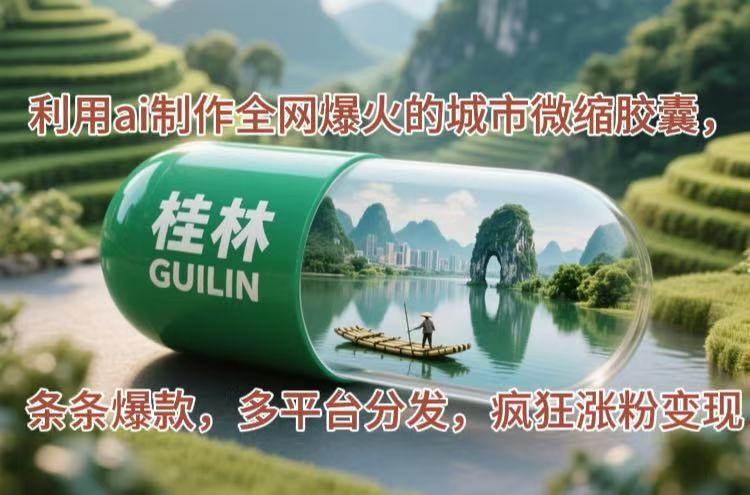 （14704期）利用ai制作全网爆火的城市微缩胶囊，条条爆款，多平台分发，疯狂涨粉变现-网亿资源平台
