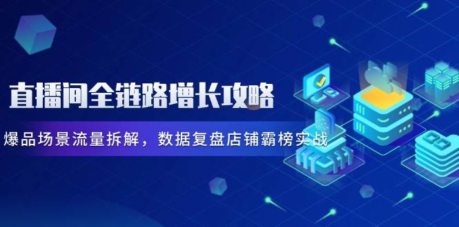 （14721期）直播间全链路增长攻略，爆品场景流量拆解，数据复盘店铺霸榜实战-网亿资源平台