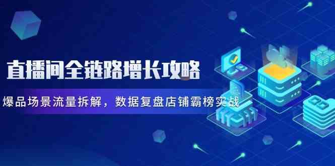 直播间全链路增长攻略，爆品场景流量拆解，数据复盘店铺霸榜实战-网亿资源平台