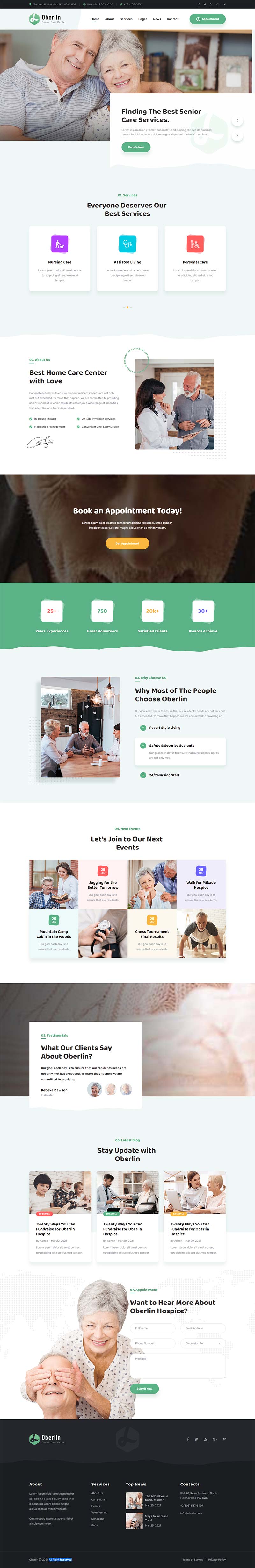 养老院html模板-网亿资源平台