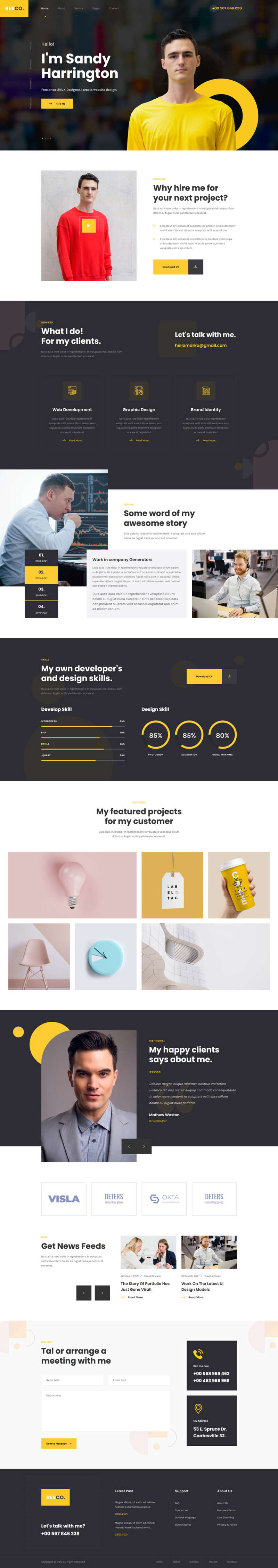 个人介绍网页版简历html模板-网亿资源平台