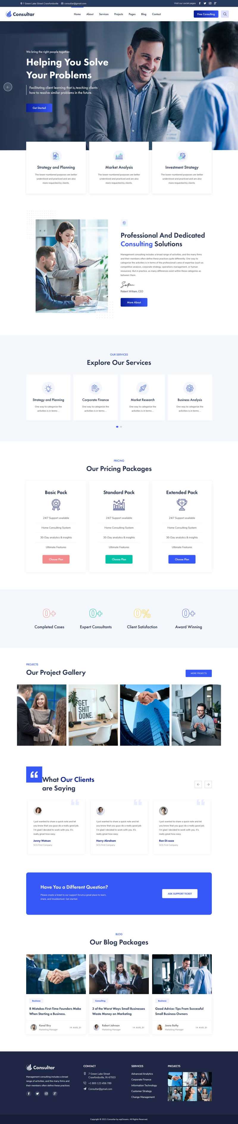企业咨询商业策划公司html5网站模板-网亿资源平台