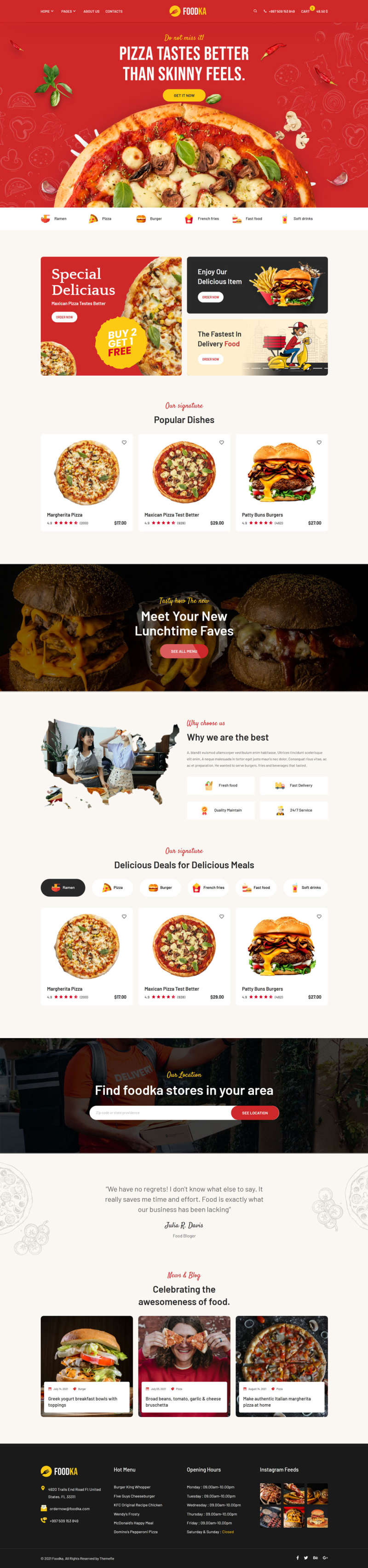 汉堡披萨企业官网HTML模板-网亿资源平台