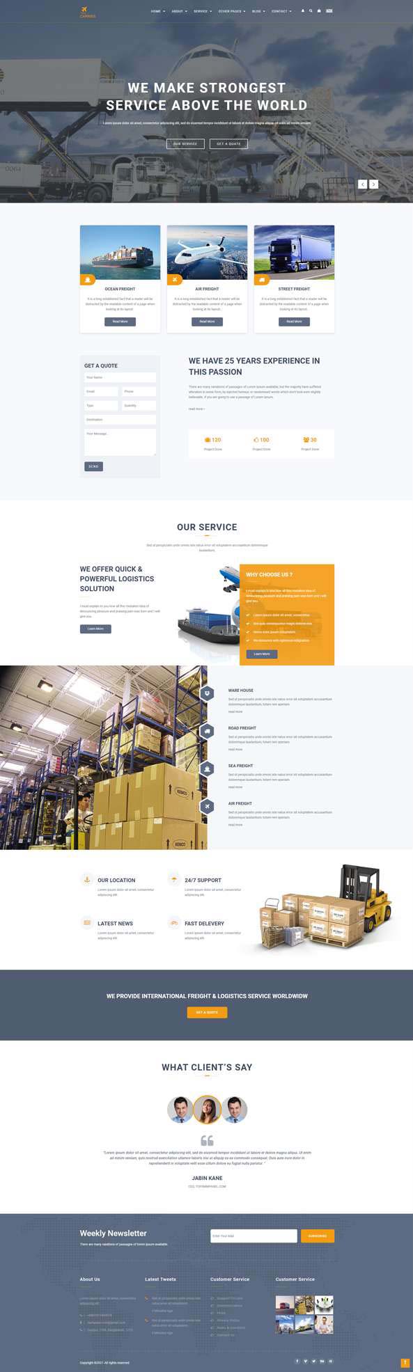 响应式物流运输海外仓html网站模板-网亿资源平台