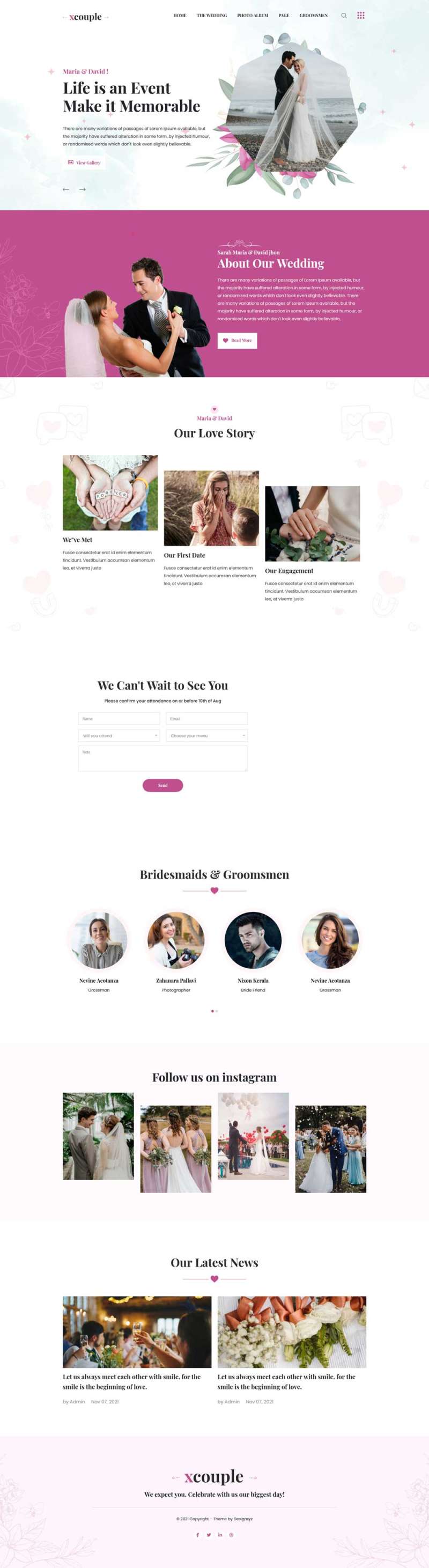 婚纱摄影婚礼策划公司html网站模板-网亿资源平台