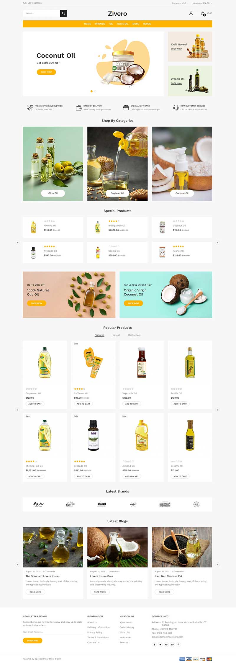 油制品花生油橄榄油豆油商城html网站模板-网亿资源平台