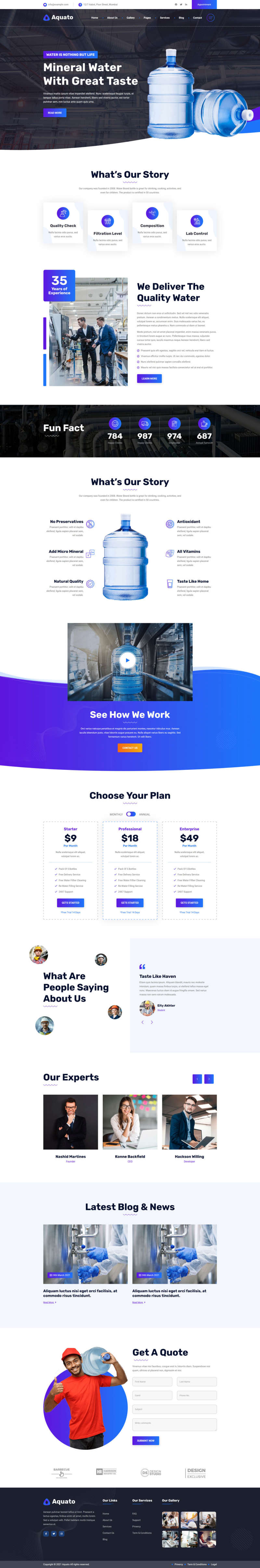 桶装水饮用水公司html模板-网亿资源平台
