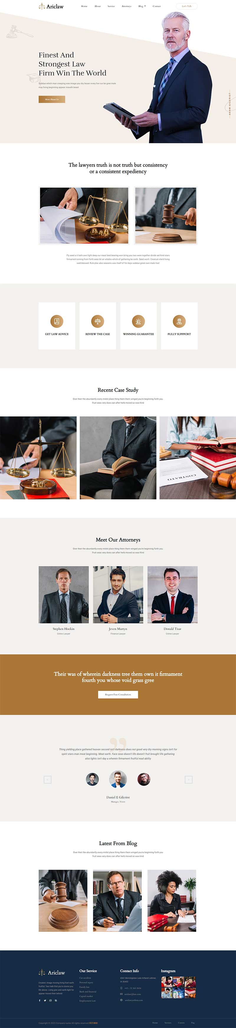 律师事务所HTML5网站模板-网亿资源平台