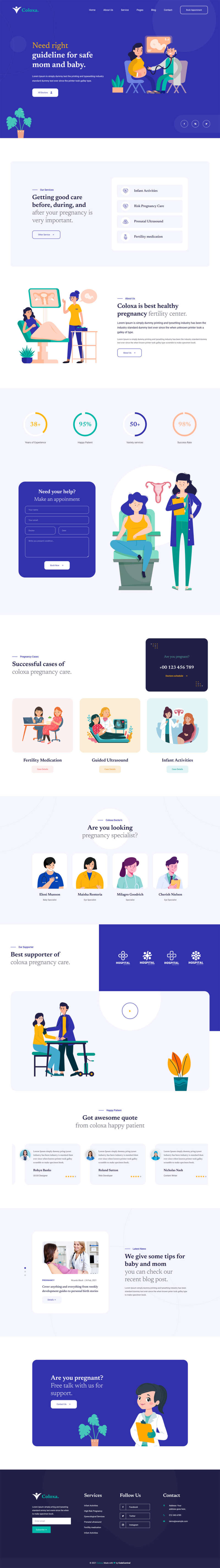 妇科产检医疗机构html网站模板-网亿资源平台