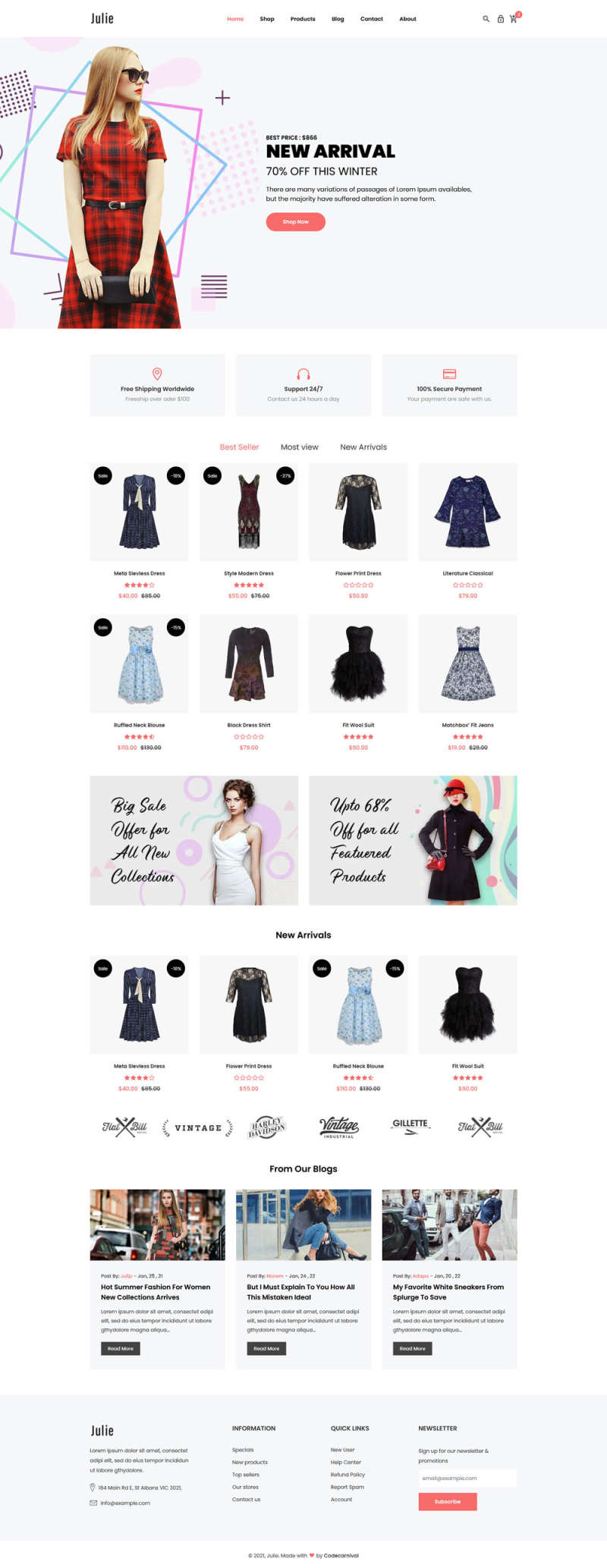 女装服饰服装设计定制电商bootstrap网站模板-网亿资源平台