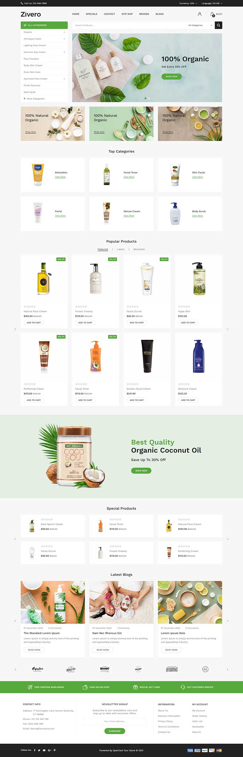 界面清新香水沐浴露洗护用品商城html模板-网亿资源平台