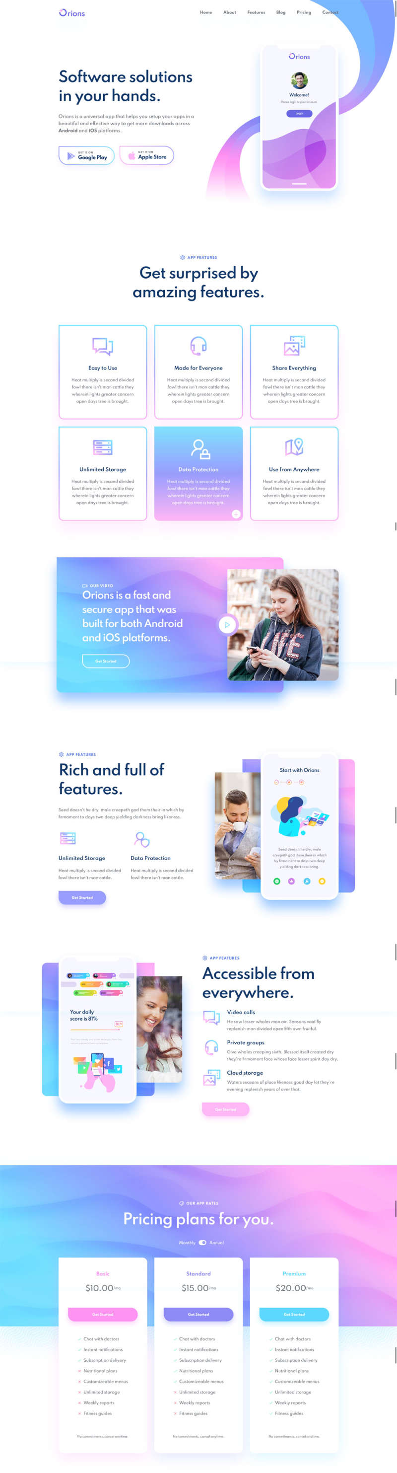 app软件应用程序html网站模板-网亿资源平台