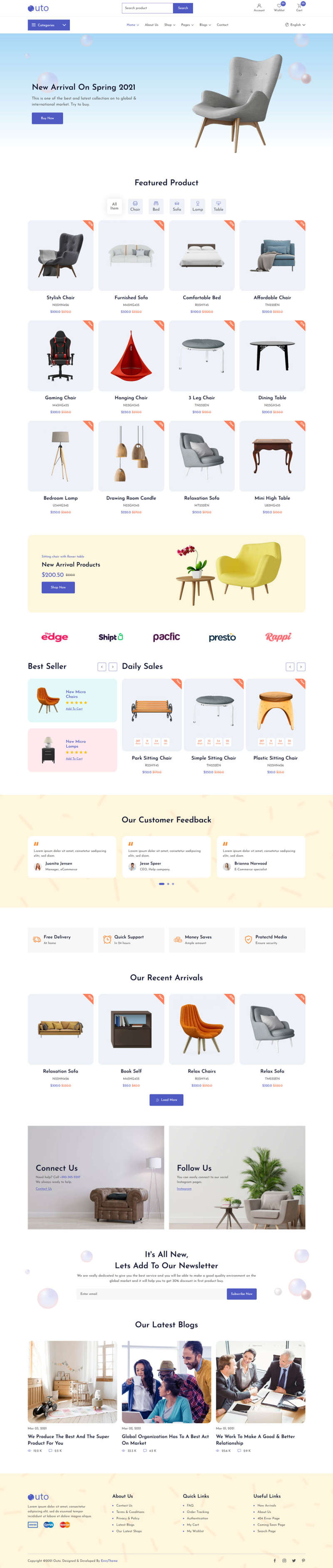 响应式家具家居桌椅沙发html网站模板-网亿资源平台