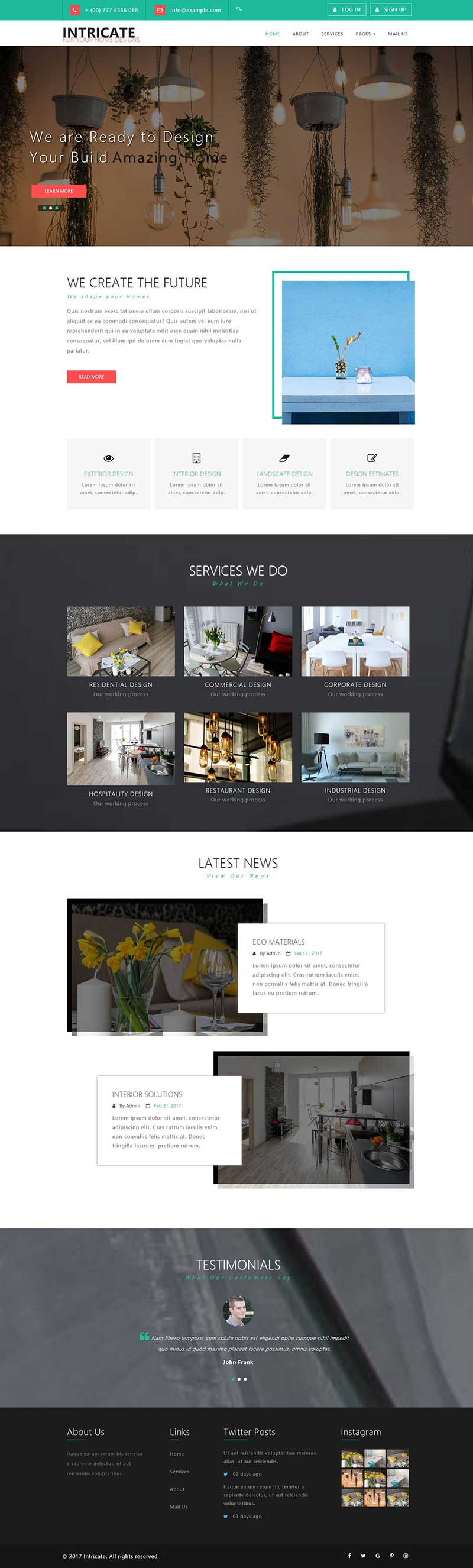 简洁美观家装设计公司html模板-网亿资源平台