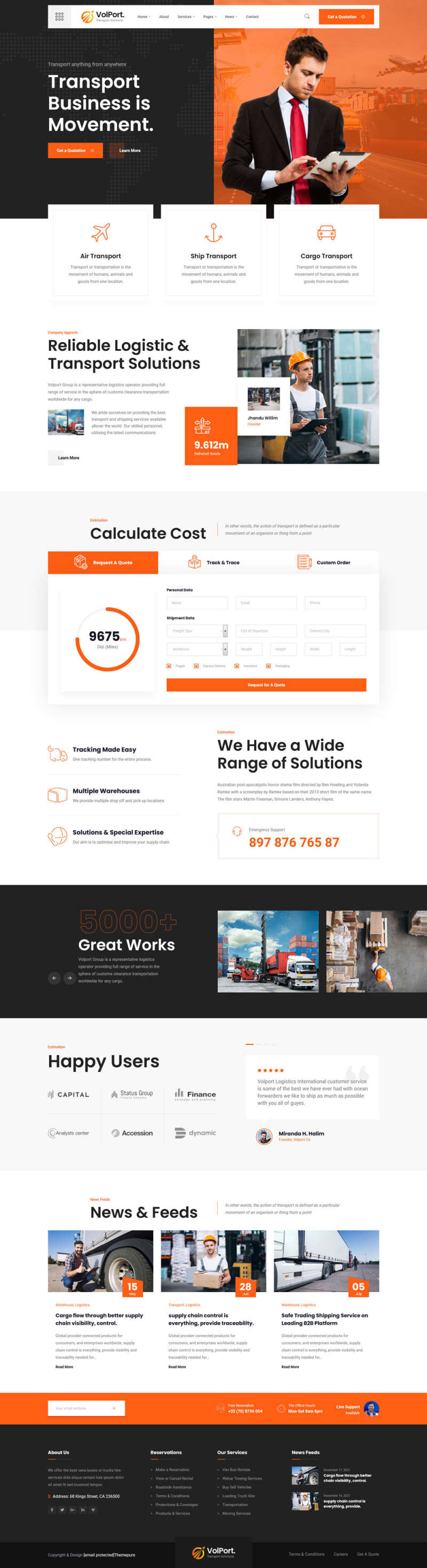 物流运输快递货运企业html网站模板-网亿资源平台