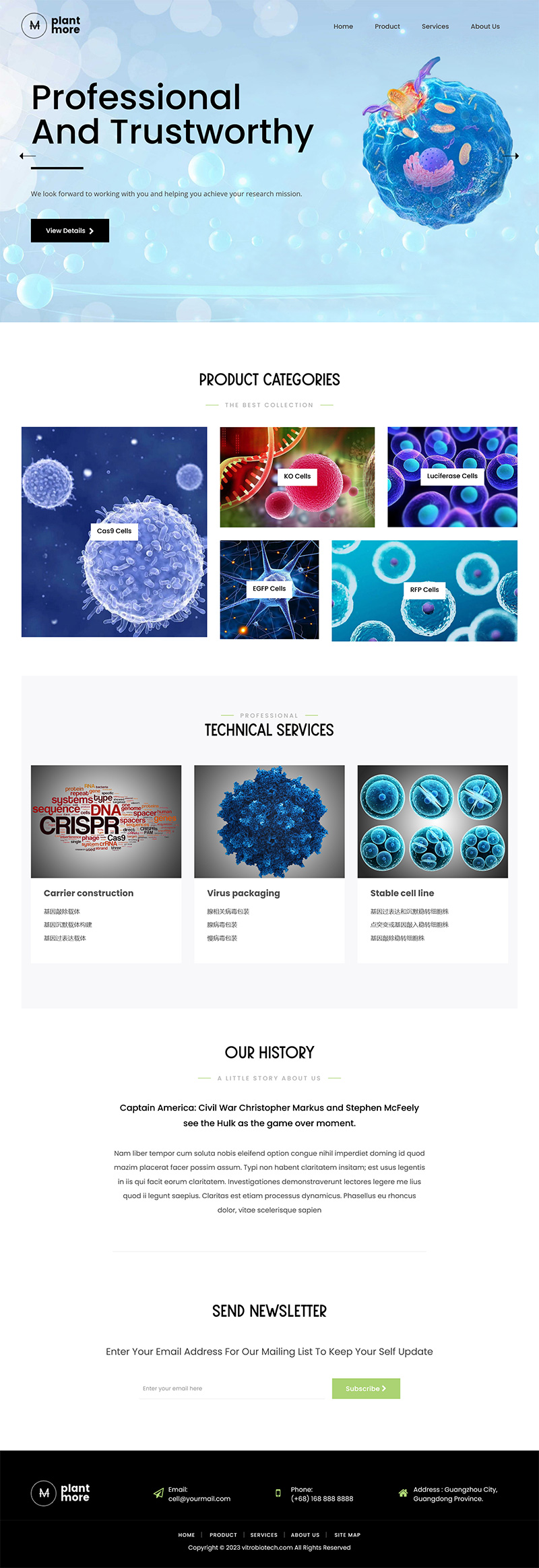 双语外贸生物细胞科技网站模板-网亿资源平台