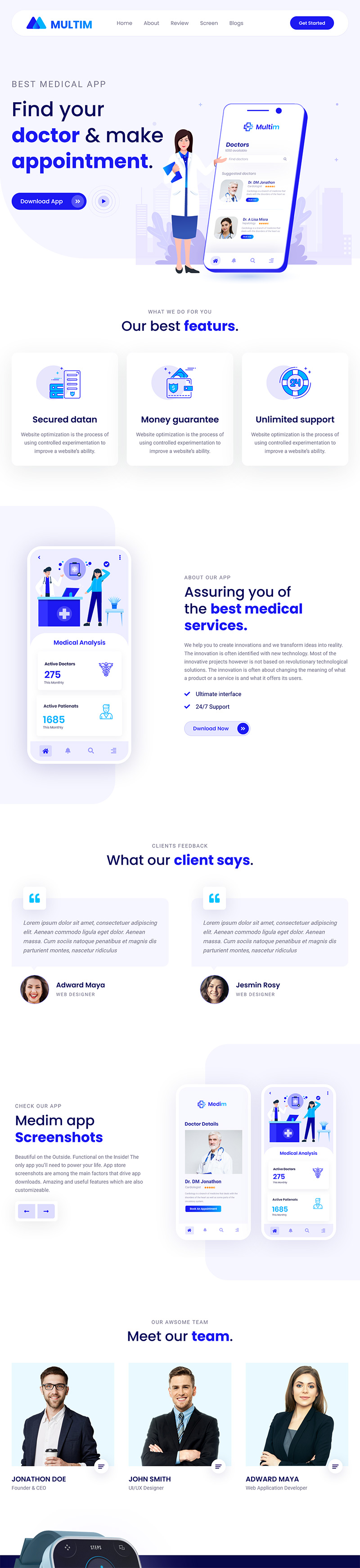 医疗APP推广落地页html模板-网亿资源平台