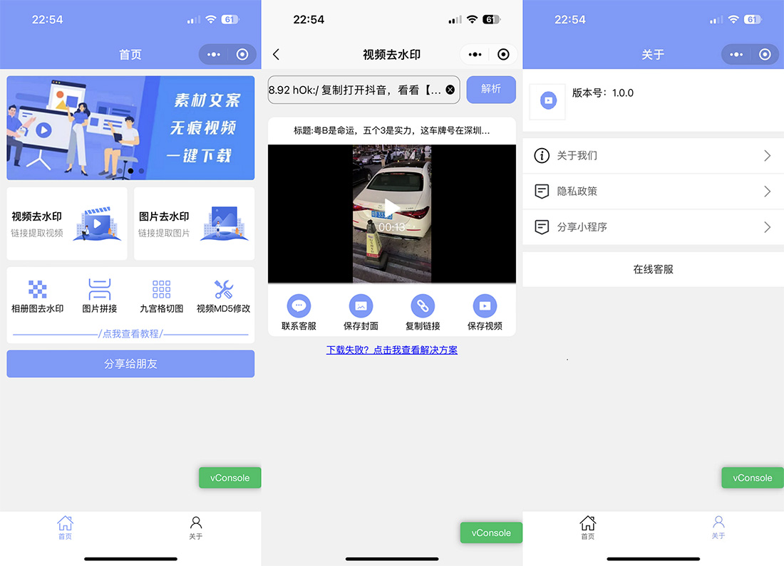 2023新版多功能去水印工具微信小程序 带流量主功能-网亿资源平台