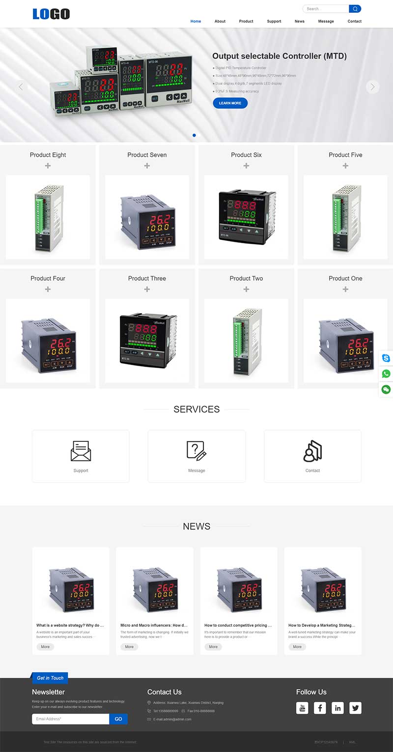 中英文外贸pbootcms网站模板 自适应-网亿资源平台