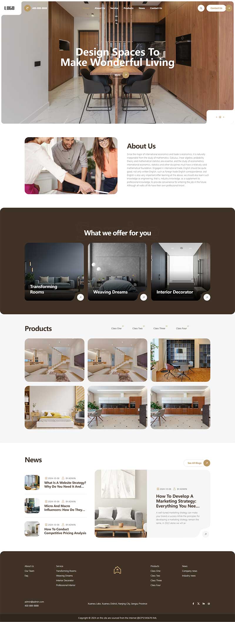响应式家居设计英文外贸独立站模板-网亿资源平台