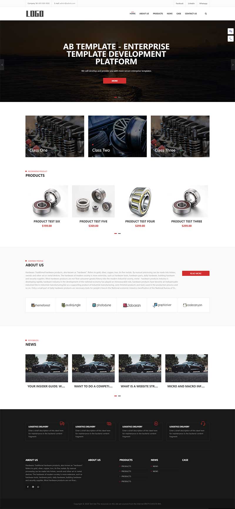 自适应响应式五金pbootcms英文网站模板-网亿资源平台