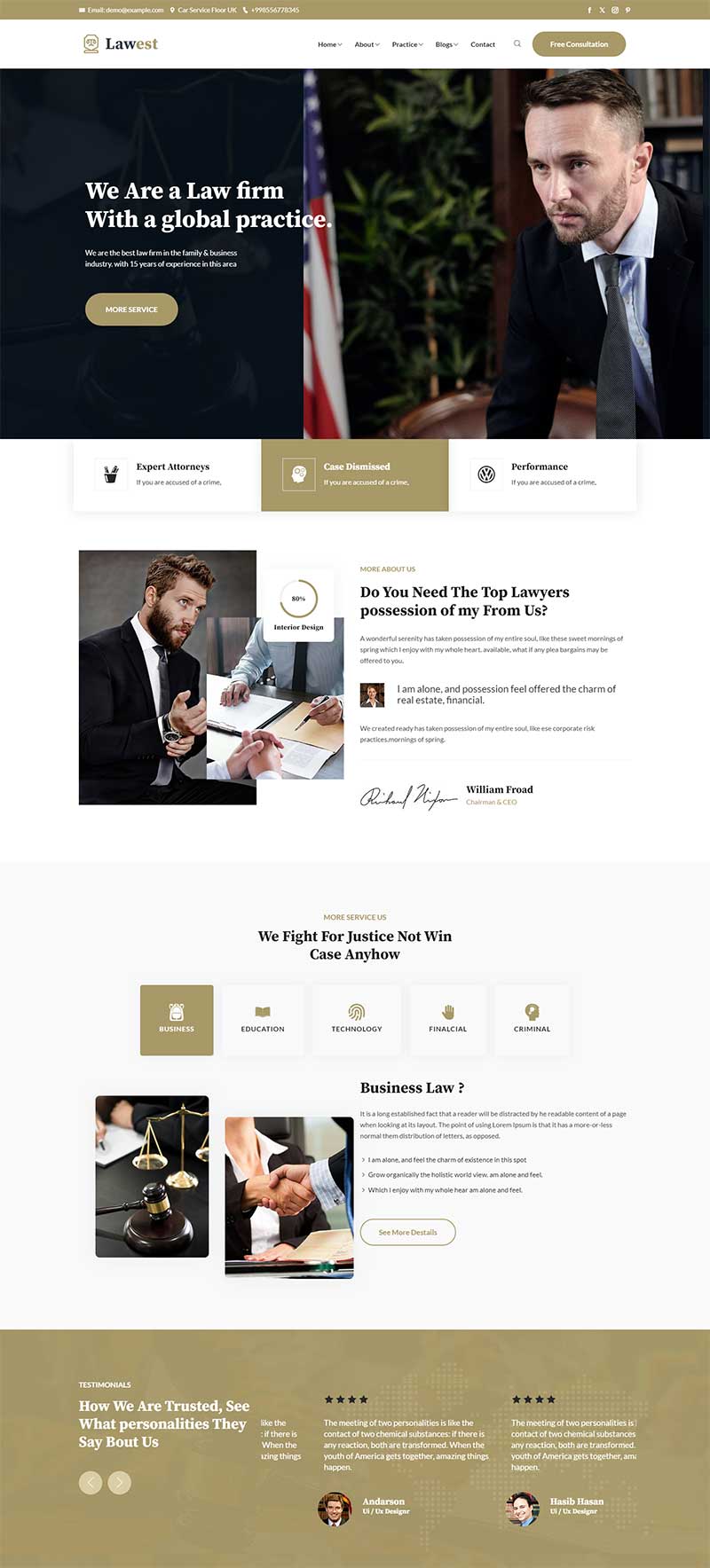 响应式律师事务所静态网页模板-网亿资源平台