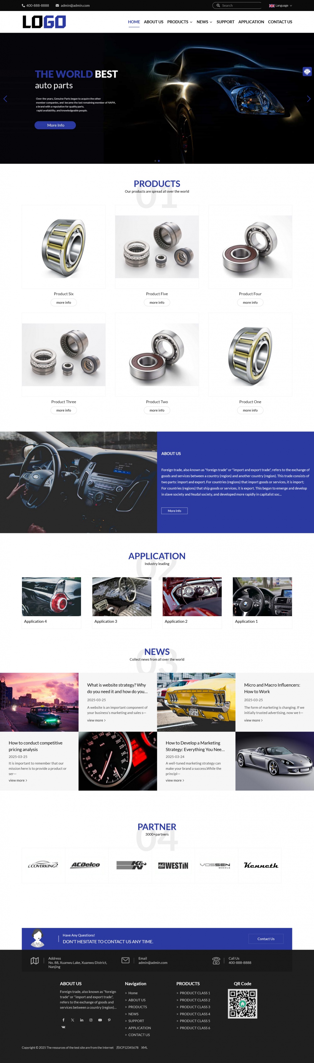 （响应式）中英双语外贸企业网站模板-网亿资源平台