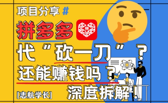 【2025最新】拼多多代坎助力项目深度拆解：还能挣钱吗?全流程玩法-网亿资源平台